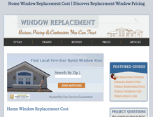 Tablet Screenshot of homewindowreplacementcost.com